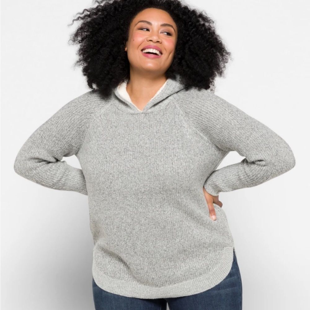 LETY & ME
Zelda Sherpa‎ Hooded Pullover Grey XL Nwt Stitch Fix